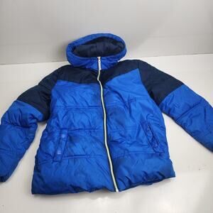 Xtreme Boys Blue Warm Winter Fleece Lining Hooded Puffer Jacket Size XL (14/16)